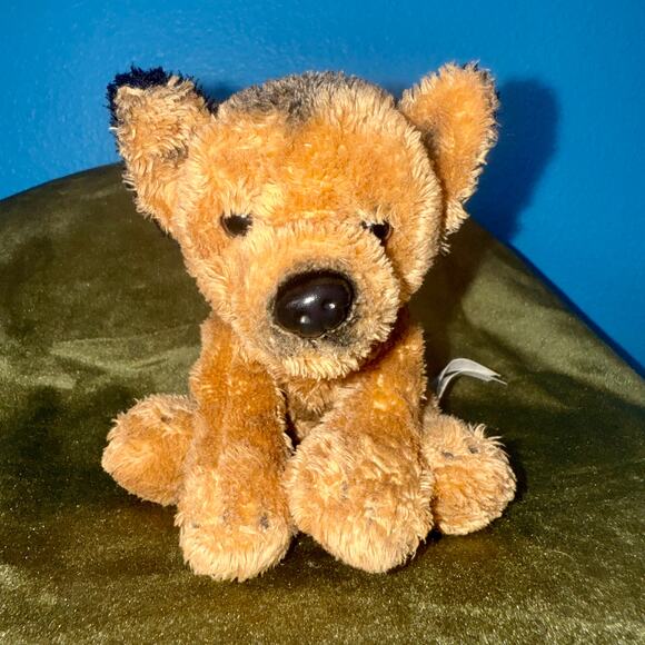 Yomiko Classics German Shepherd Puppy Plush 5” Tan Black Dog Stuffed Animal EUC - Picture 1 of 5